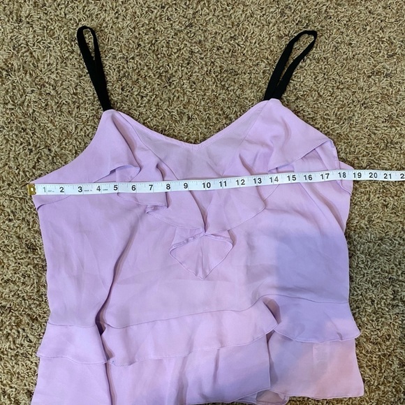 ASOS spaghetti strap lavender blouse ruffles size 8 - Picture 7 of 10